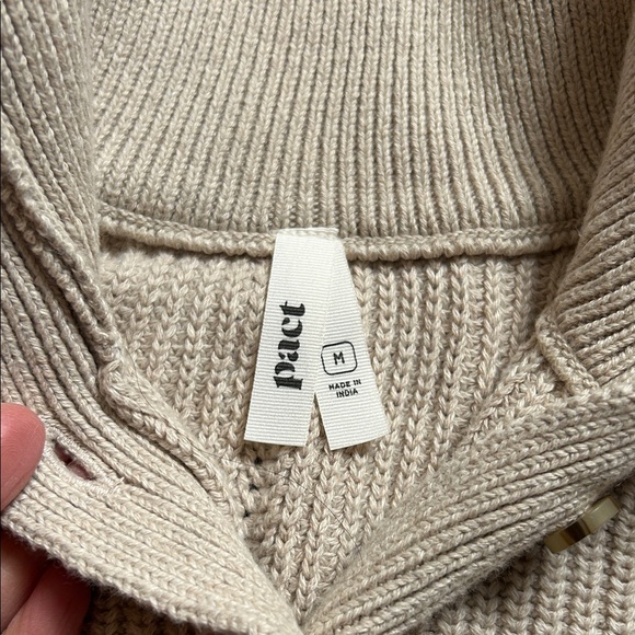 Pact Cotton Henley Sweater NWOT - Picture 4 of 4